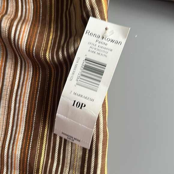 NWT Rena Rowan Linen Top Bark Multicolor 10P - Picture 13 of 13